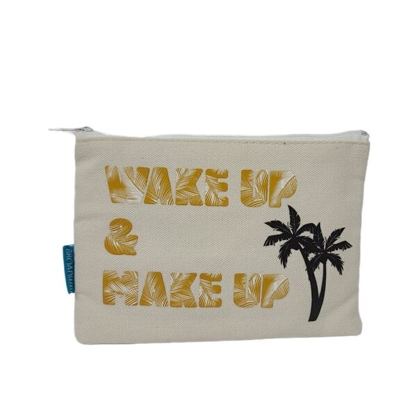 Wake Up & Make Up White MakeUp Bag - Picture 1 of 8